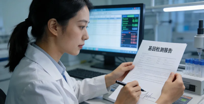 铁力家庭一起查看基因检测报告并