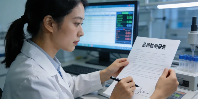 西苏旗家长与医生共同查看基因检