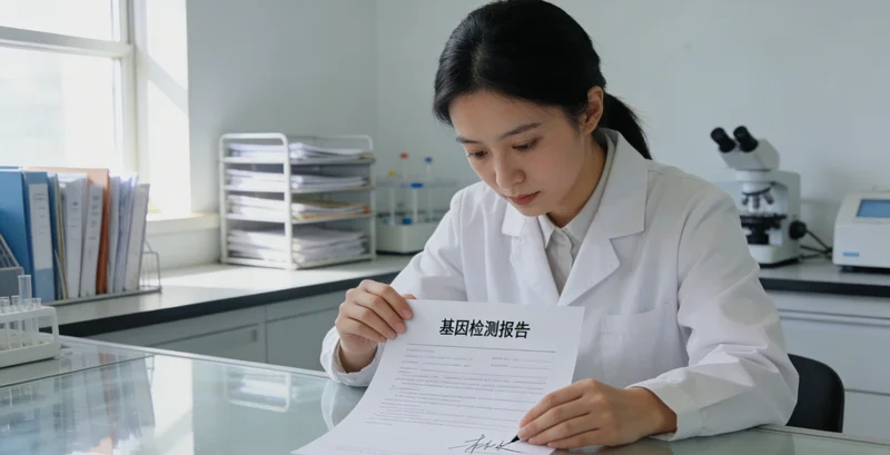 红河医生与患者共同查看肾癌基因