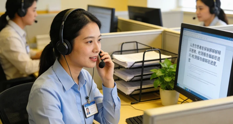 安丘遗传顾问在办公室为居民详细