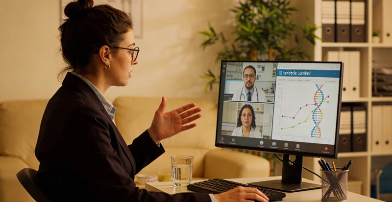 阿克苏家庭接受遗传咨询场景图