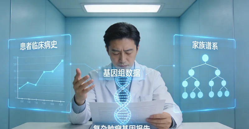 仪征家庭共同查看基因检测报告