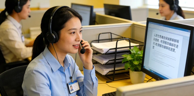 兴仁女性在医生指导下查看基因检