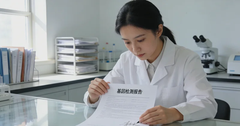 阿盟家庭围坐一起查看基因检测报