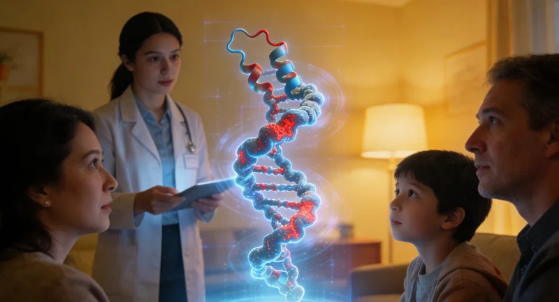 胶州遗传咨询师向家庭讲解视网膜