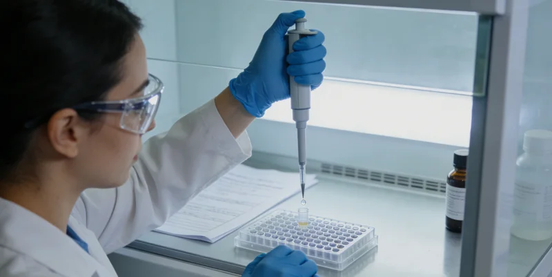 广德护士进行基因检测静脉采血样