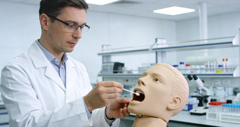 辛集基因检测采样过程展示