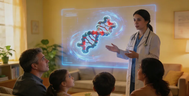 祁阳遗传咨询师与市民沟通家族病