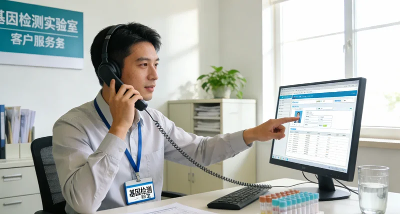 海伦市民在专业机构进行遗传咨询