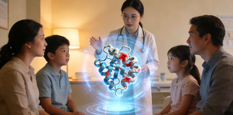 临江家长检查儿童皮肤咖啡斑示意