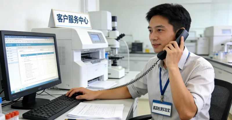 灵宝市民在医院进行遗传咨询与样