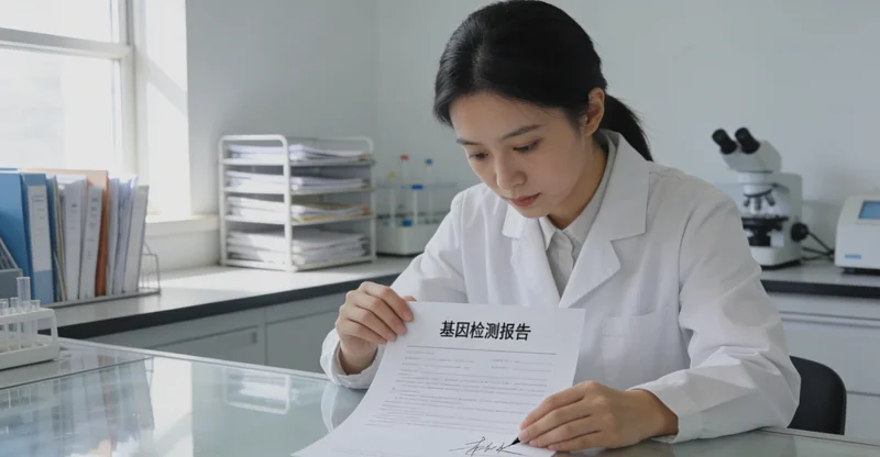 河源医生在电脑前详细解读基因检