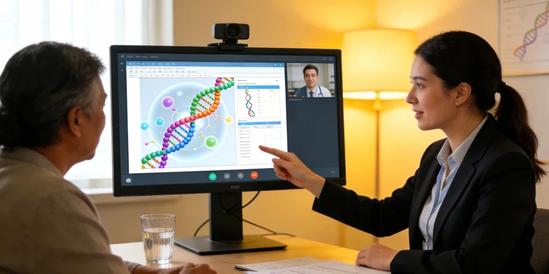 察右中旗遗传咨询师与家庭进行面