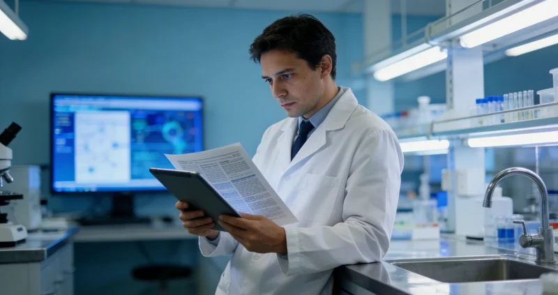 嫩江基因检测实验室内部工作场景