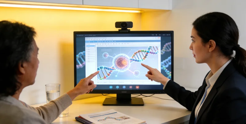 赤水家庭与遗传咨询师共同查看检