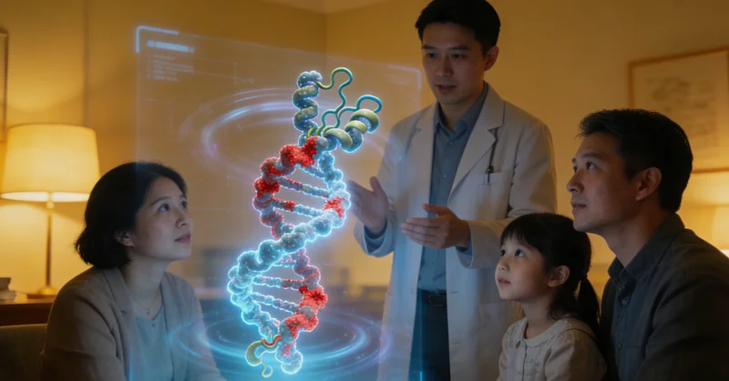 京山家庭与专业人士沟通基因检测