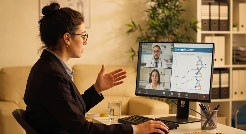 马尔康遗传咨询师与居民亲切沟通