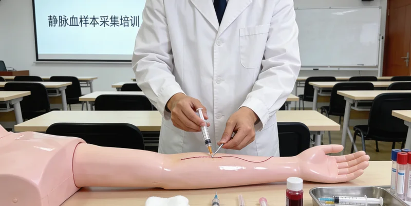 白银市医疗检测抽血过程示意