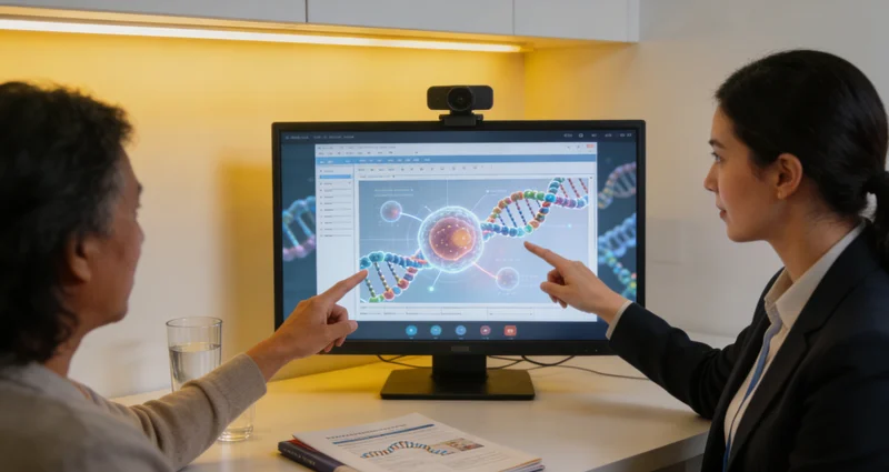 来宾医生与患者解读基因检测报告