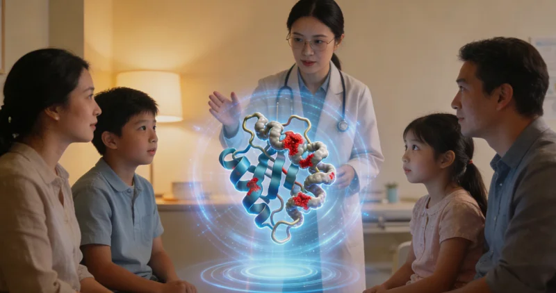 瑞安家庭在客厅讨论健康问题