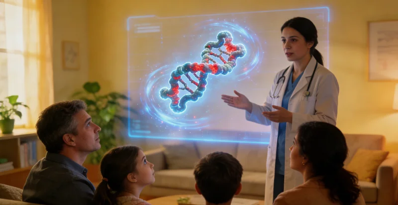 昌吉医生与患者进行遗传咨询沟通