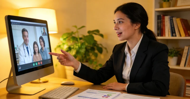 三沙遗传咨询师与女士进行BRC