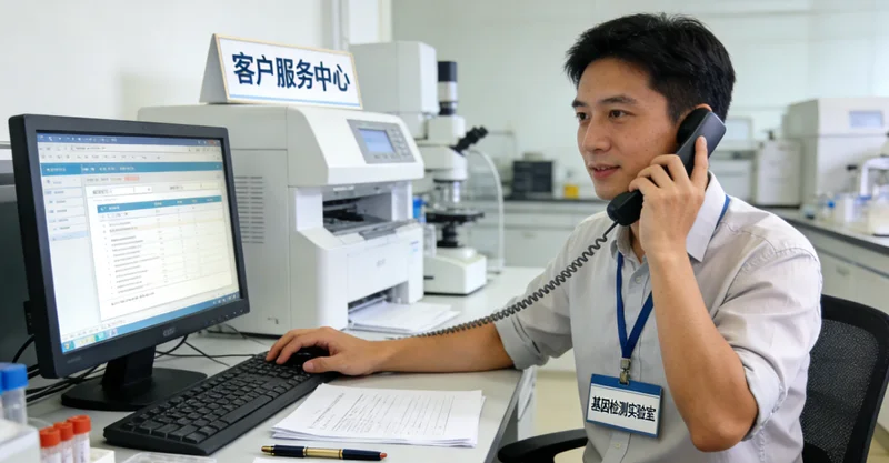 麻城家庭进行遗传咨询场景