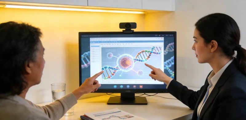 北京女性与遗传咨询师进行基因检