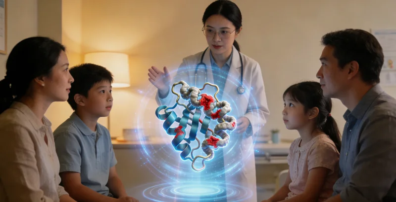 桦甸遗传咨询师向家庭讲解基因检