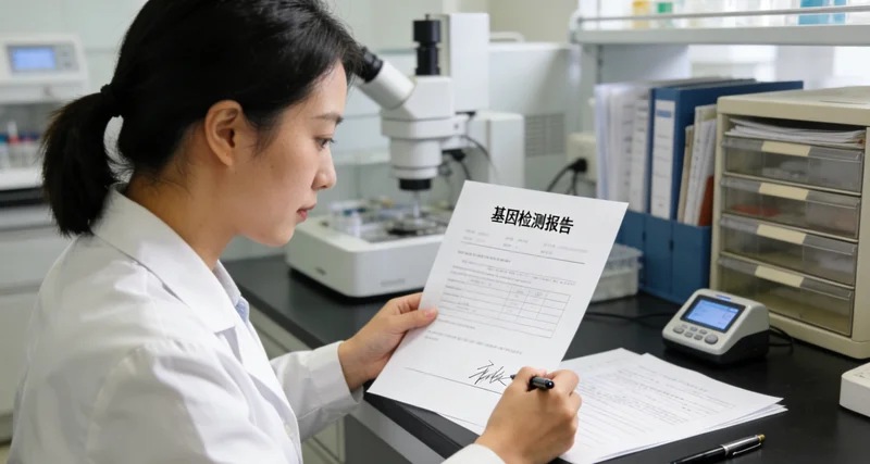 句容患者家庭与医生共同查看基因