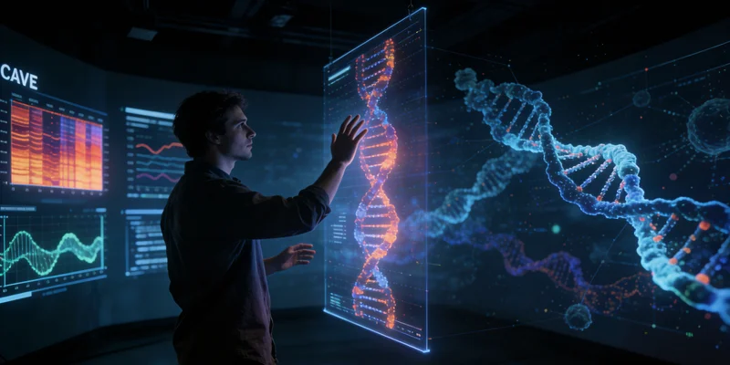 山南视角下的DNA双螺旋抽象艺