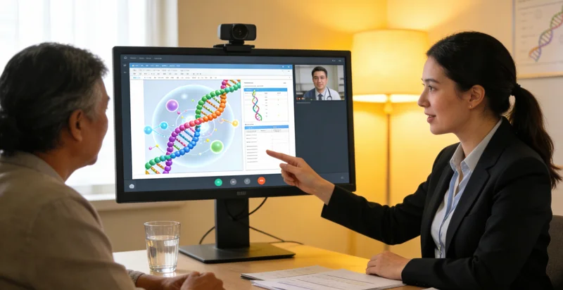 化州遗传咨询医生与咨询者交谈场