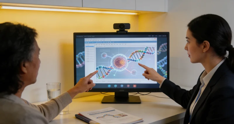 商洛医生与患者进行遗传咨询沟通