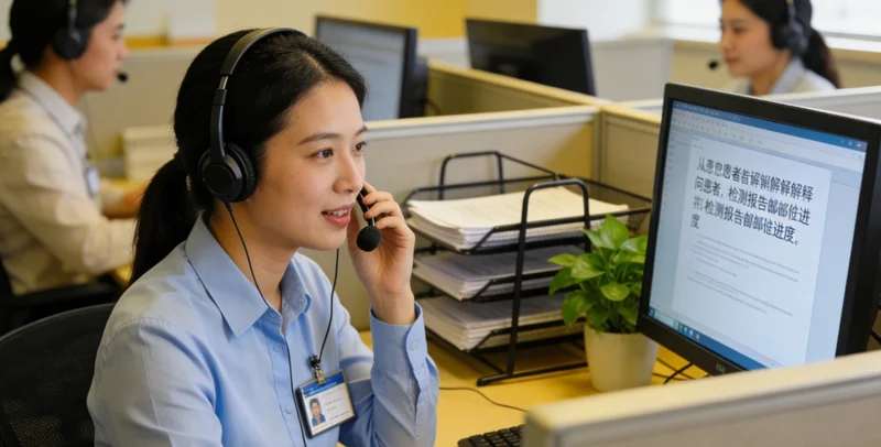 专业遗传咨询师在合作为客户解读