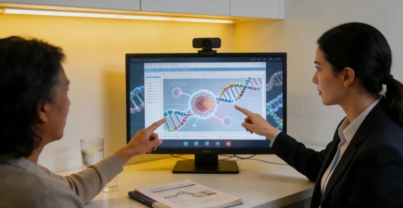 邯郸遗传咨询医生与女性讨论基因