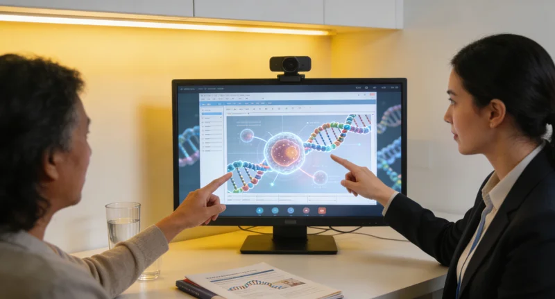 津市患者在医院进行遗传咨询场景