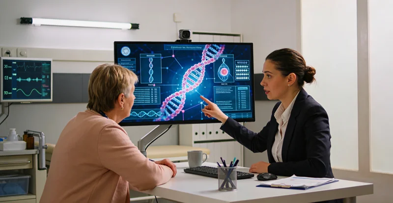 芒市女性在诊所咨询遗传检测相关