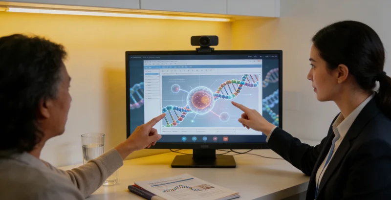 安国遗传咨询门诊医生与咨询者沟