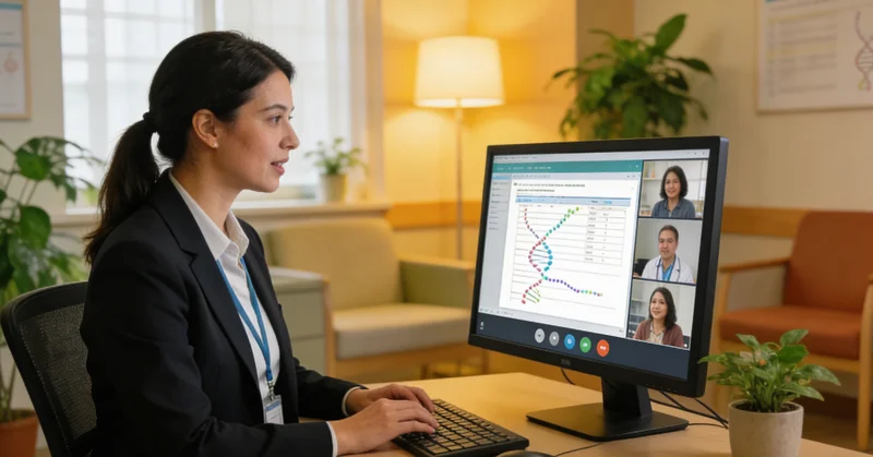 海北州家长与医生沟通基因检测报