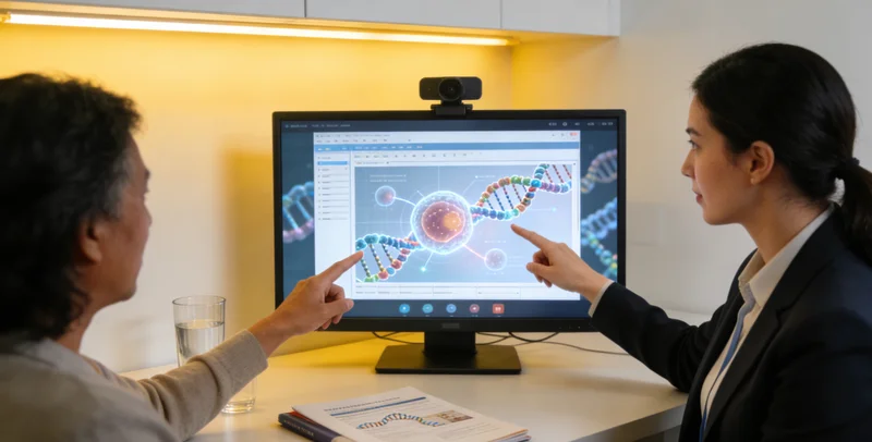 武冈医生向患者解读基因检测报告