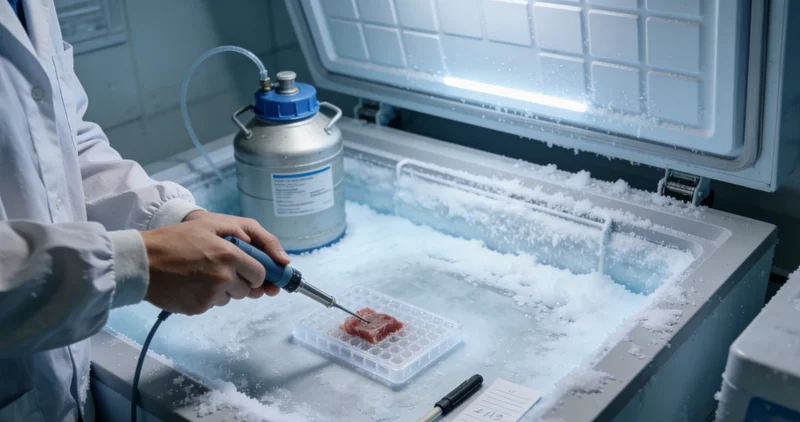 鄂伦春女性在森林中眺望的积极形