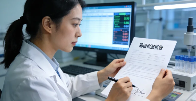 临沧医生与患者共同查看基因检测