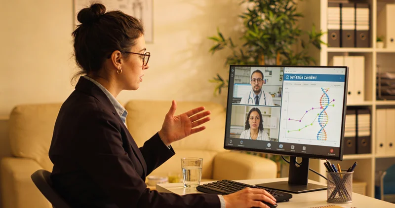 安阳遗传咨询门诊医生与咨询者交