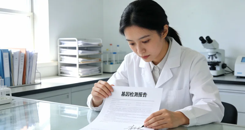 甘南州居民查看基因检测报告并与