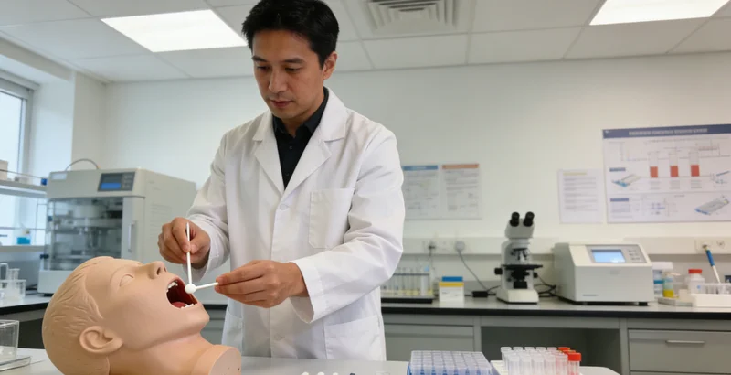 陆丰医生与患者家庭进行遗传咨询