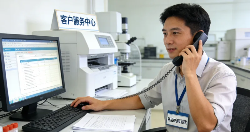 成都遗传咨询医生与患者进行检测