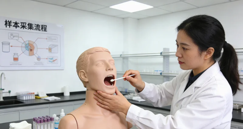 瓦房店家庭无创基因采样示意图