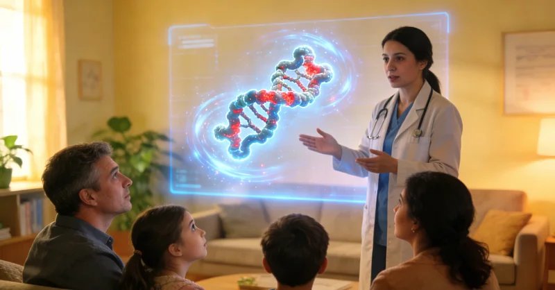 锡盟遗传咨询师与居民沟通家族健