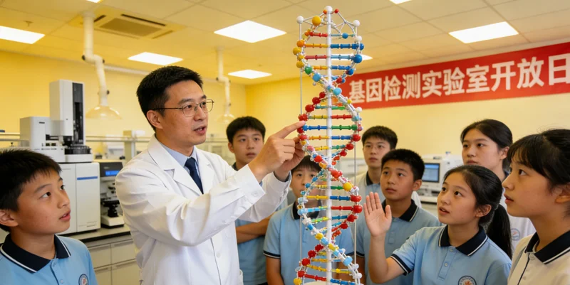 专业基因检测实验室内部工作场景