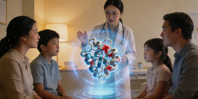 和龙遗传咨询室医生与咨询者交谈